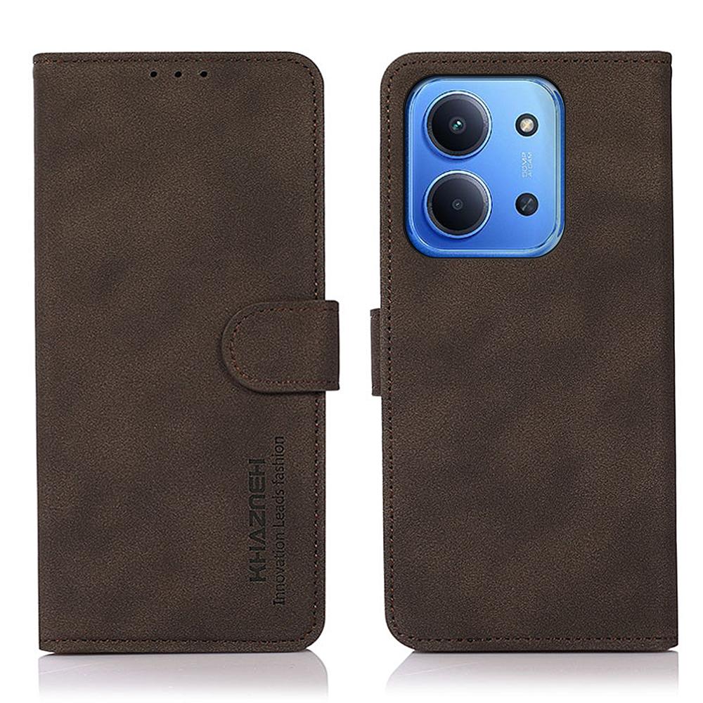 

KHAZNEH For Xiaomi Redmi 15C 4G (EU) (173mm) Case PU Leather Wallet Stand Phone Cover Brown