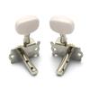 6Pcs Replacement Guitar Strings Button 3L+3R - 1:14 Gear Ratio Tuning Keys, Double Hole Design with Washers & Screws Included
