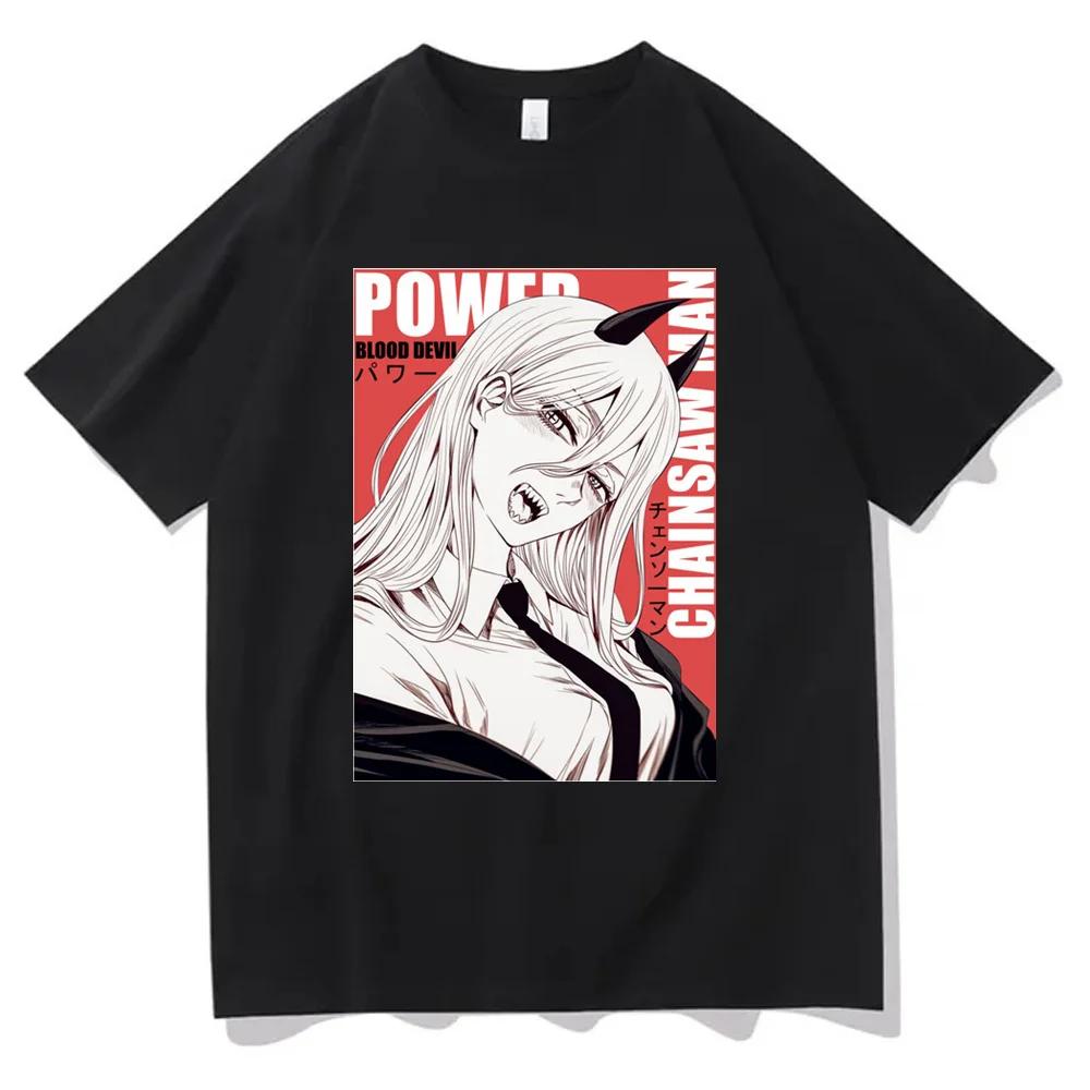 Power Blood Devil Chainsaw Man Anime Grafik T-Shirt