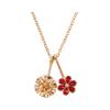 Floral Gift Necklace with Birth Flower Pendant, Gold-Tone Chain and Adjustable Extender for Birthday Gifting Jewelry