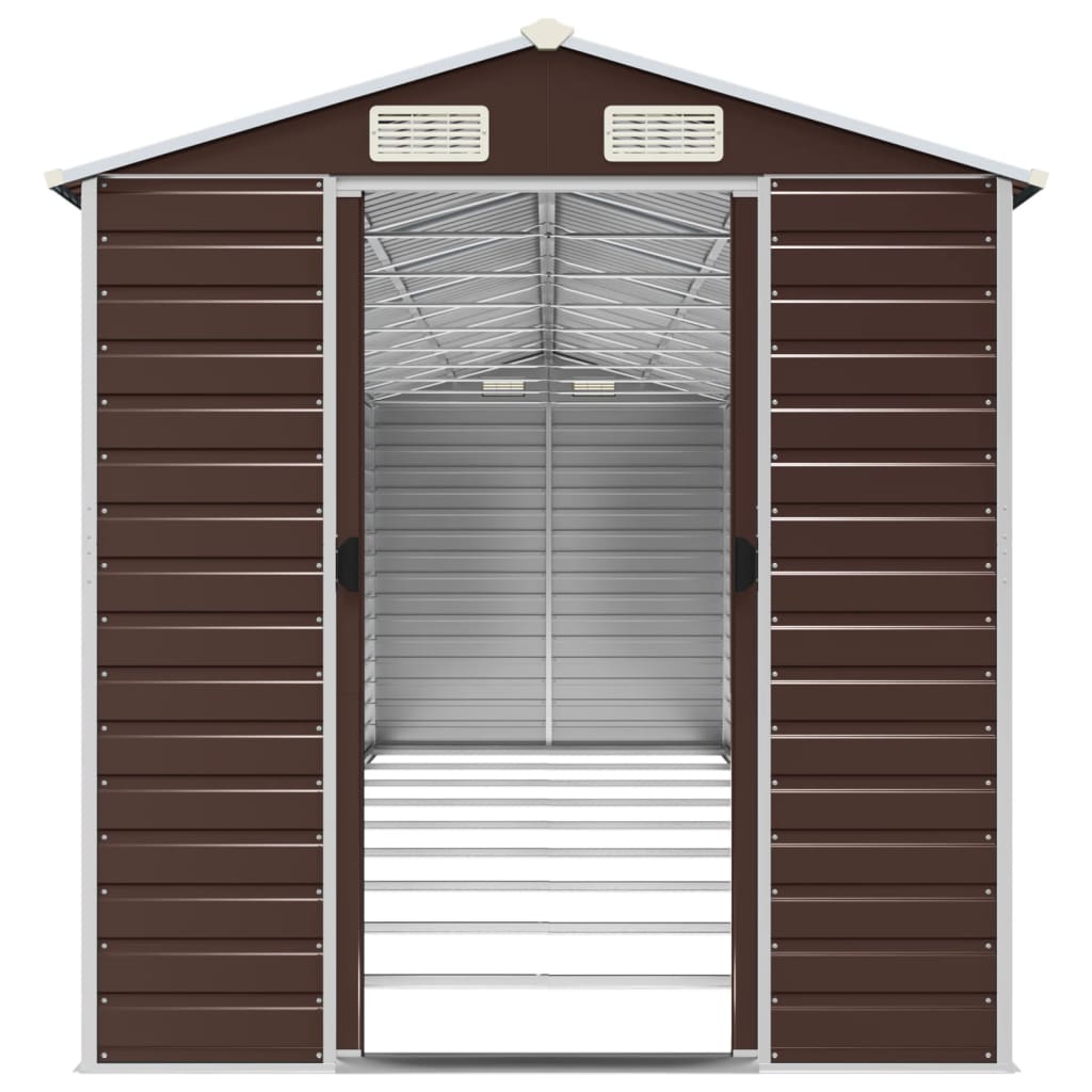 Garden Shed Brown 191 x 810 x 198 cm Galvanized Steel