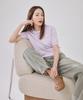 Seteo (W) Round Collar Denim Pants Khaki