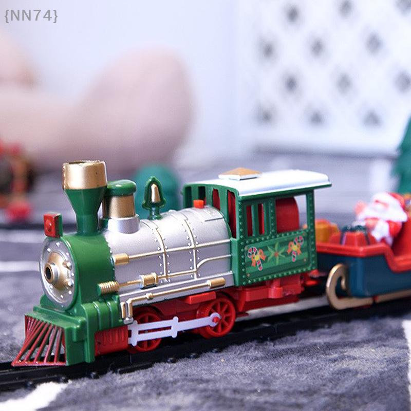 Electric Christmas Train Toys With Sound & Light – Railway Car, Track Frame For Christmas Tree Decoration