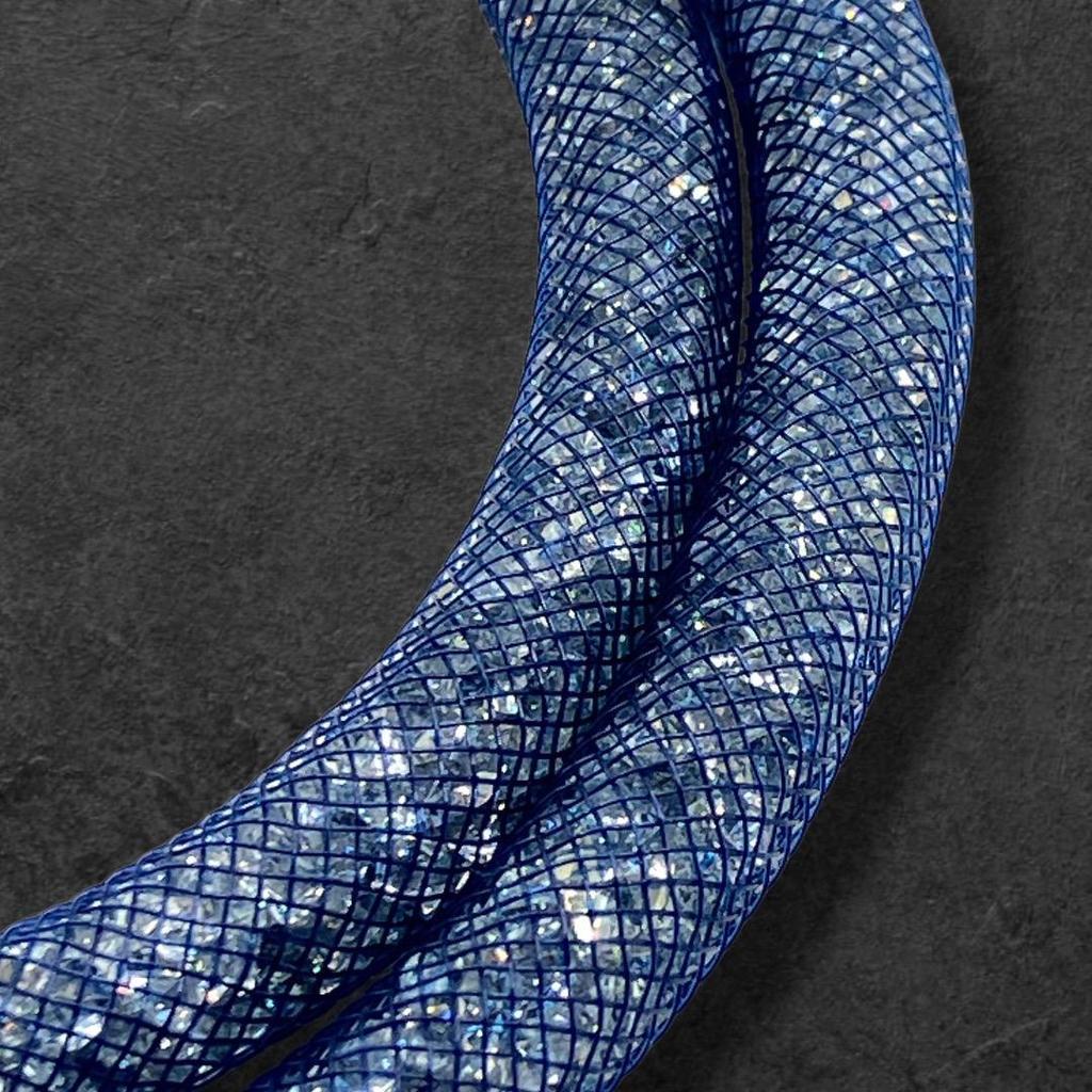 Used Swarovski Stardust Choker Necklace Blue Lam 1176