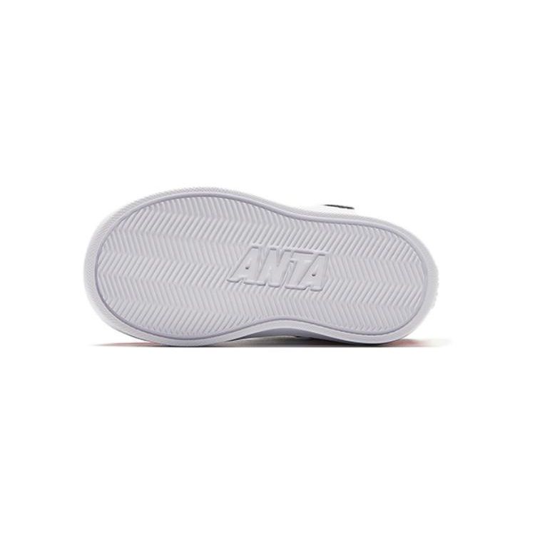 Anta Kids Comfortable Non-Slip Wear-Resistant High-Top Sneakers Baby Sneakers White Red Black A312340080-1