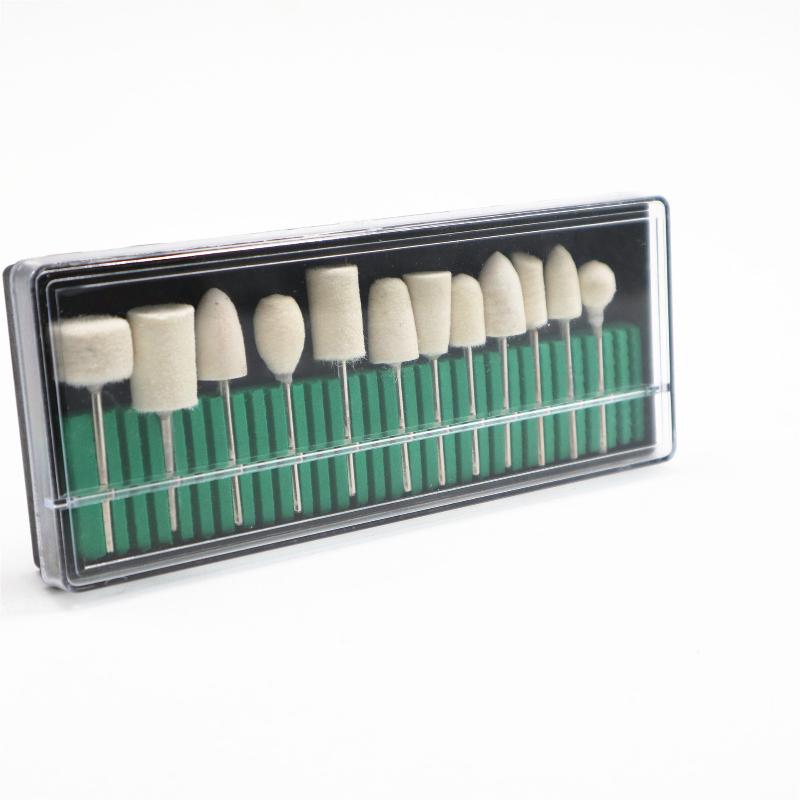 12Pcs/set  Piece Electric Nail Art Nail Wool Polishing Head 2.35mm Handle Wool Polishing Head Set