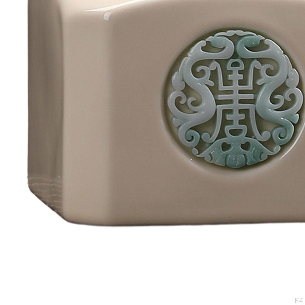 Keramická nádoba na čaj Sypká plechovka Porcelánová dóza s třásní pro domácí obývací pokoj