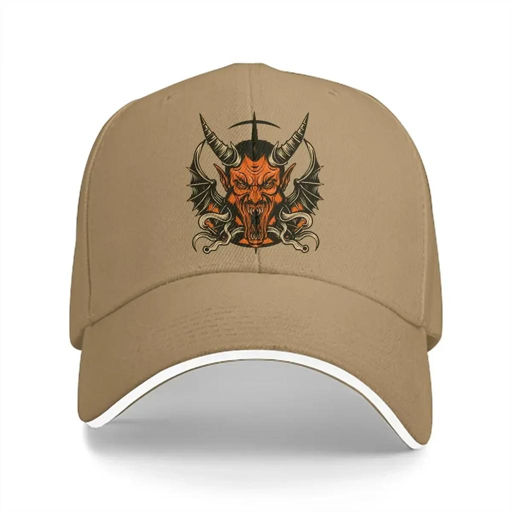 Washed Unisexs Baseball Cap Evil Returned On Earth Sports Snapback Caps Dad Hat Horrible Hell Devil Golf Hats