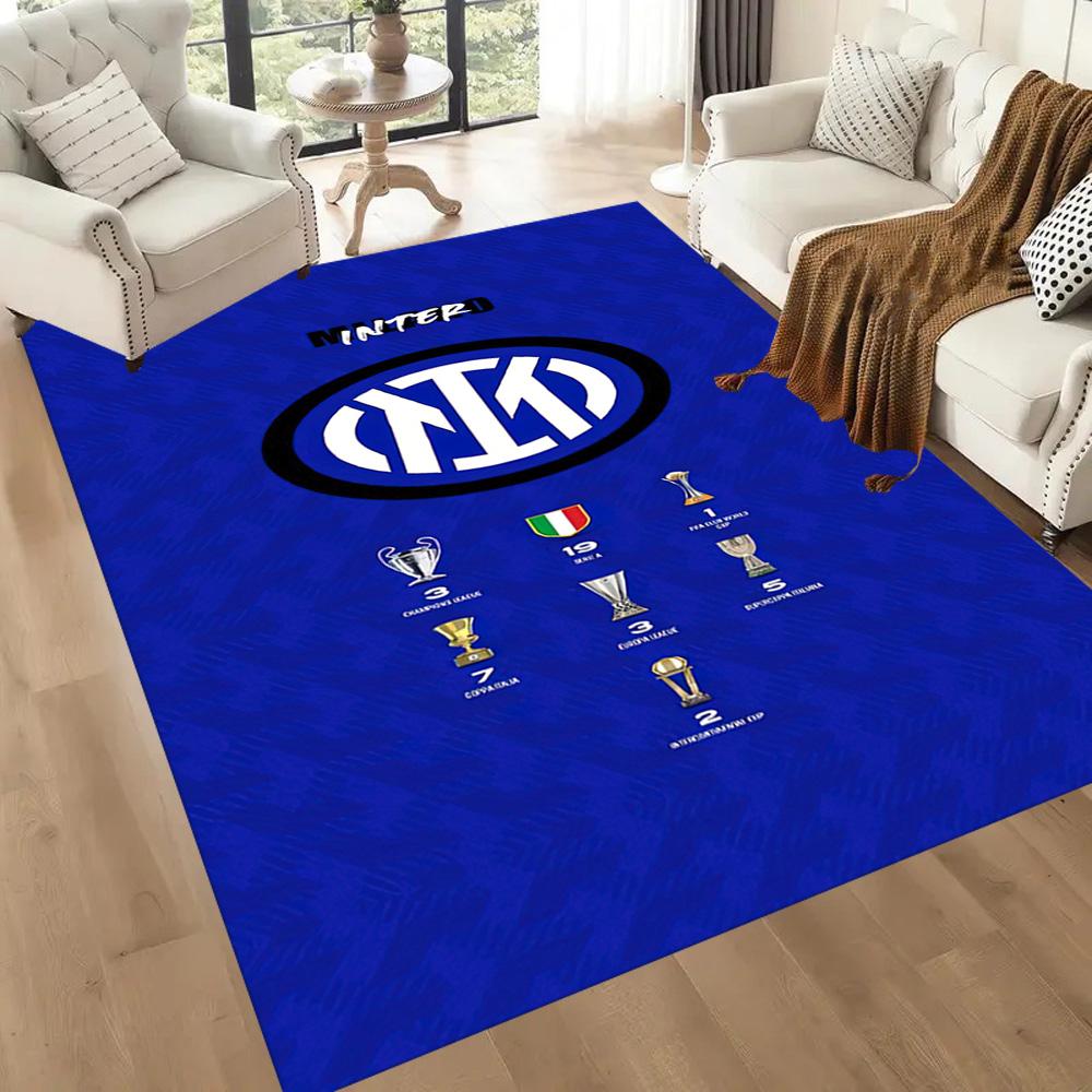 Inter Milan Area Rug Perfect For Living Rooms Hallway Entryway Dormitory Antislip Carpet Anime Office Decor