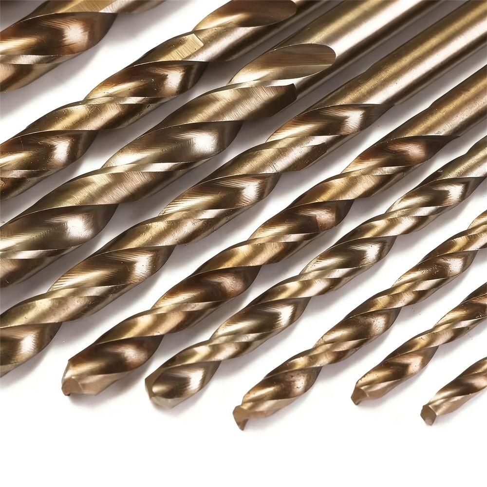 10Pcs High Speed Steel Cobalt Twist Drill 1/1.5/2/2.5/3/3.2/3.5mm HSS-Co Spiral Drill Bit Round Shank M35 Twist Drill Bits