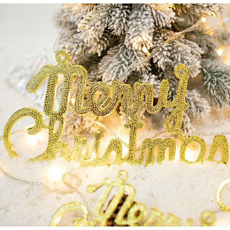 Merry Christmas Sign - Christmas Tree Decoration, English Letter Ornaments