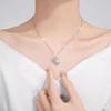 Douyin Licht Luxe Pt950 Wit Goud Dubbele Zwaan Hanger Ketting voor Vrouwen - Elegante Sleutelbeen Ketting Cadeau voor Vriendin