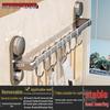 Suction Cup Wall-Mounted Kitchen Hook: Multifunctional Knife Holder & No-Drill Hanging Rack for Pots, Spoons, and Spatulas