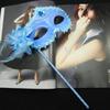 Venezianische Party Handheld Masken Ballmasken mit Stiel Seitenblume Festival Kostümparty Halbmaske Karnevalsparty
