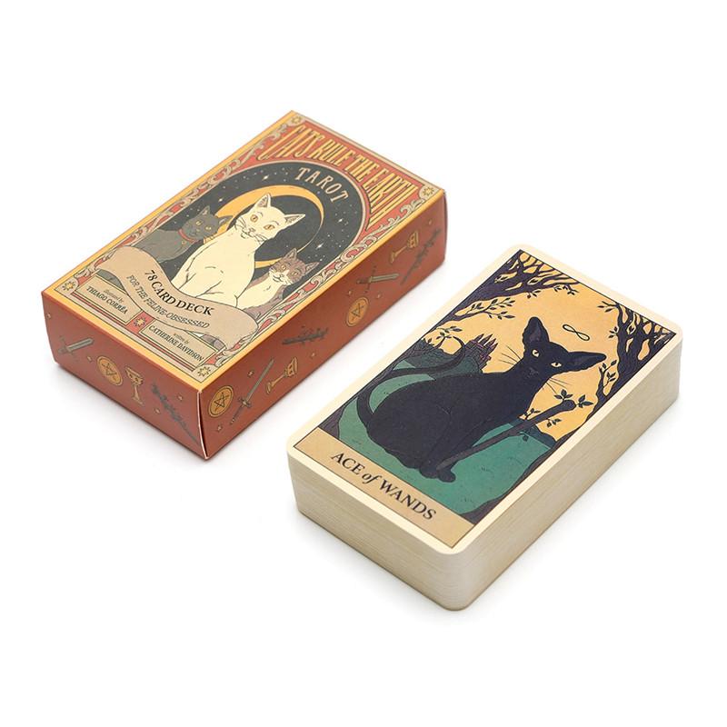Cats Rule Earth Tarot Cards A 78 Oracle English Visions Divination Edition Deck Borad Playing Games