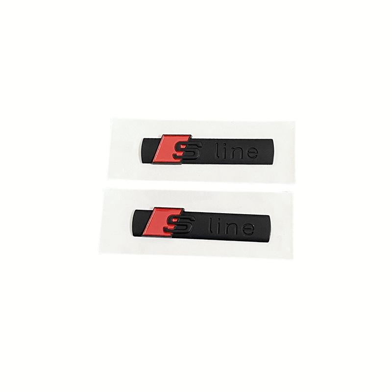Sline Logo Car Fender Side Badge Emblem A1 A2 A3 A4 A5 A6 A7 A8 TT S3 S4 S5 S6 S7 Q2 Q3 Q5 Q7 Q8 RS3 R8