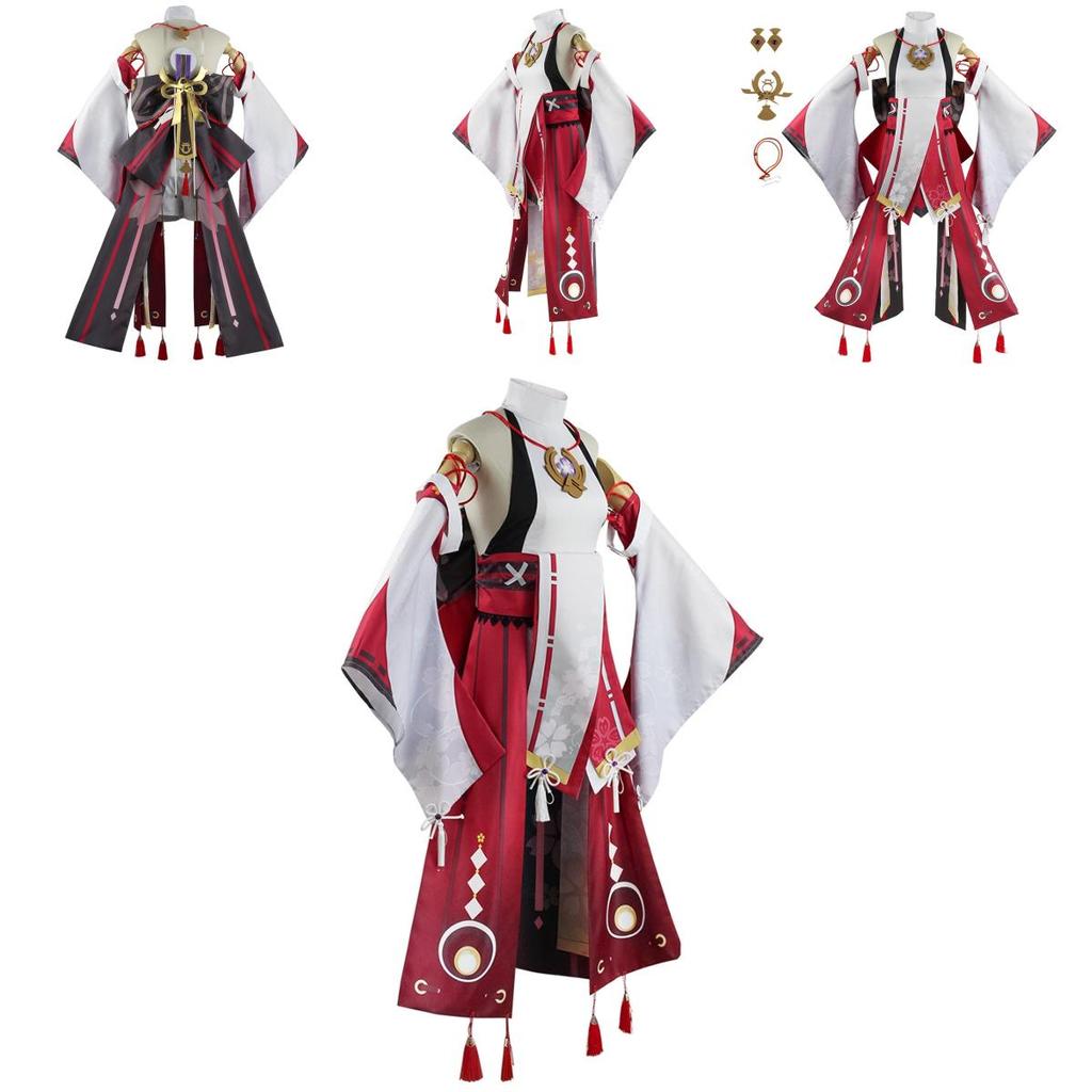High-quality Genshin Impact Yae Miko Battle Suit Cosplay Costume