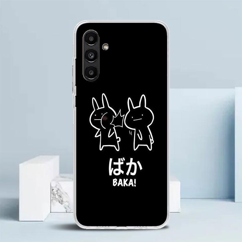 Japanese Aesthetic Text Letter Phone Case For Samsung Galaxy A17 A37 A57 A16 A15 A14 A13 A56 A55 A54 A53 A36 A35 A34 A33 A26 A25