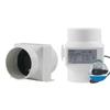 75/100mm Inline Duct Exhaust Fan 12V 6W Low-Noise PVC Ventilation Blower For Kitchen Bathroom Greenhouse Air Quality Improvement