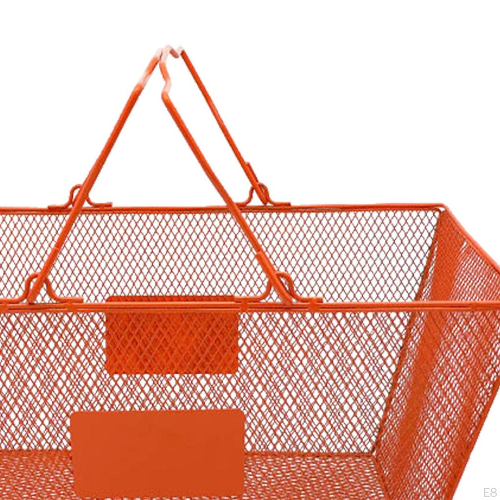 Large Capacity Hand Basket with Metal Construction for Convenience