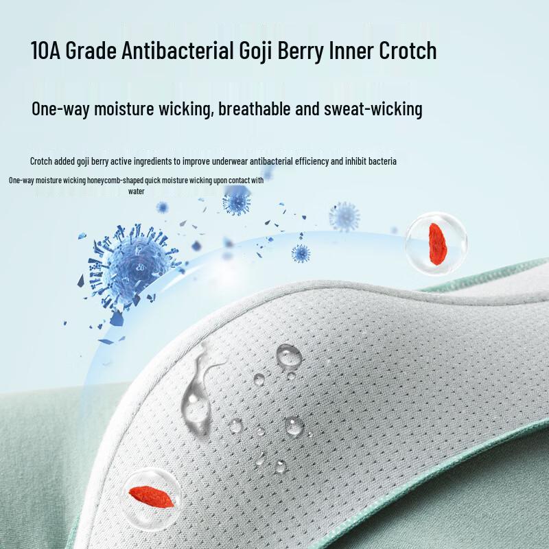 LangSha Men's Cotton Antibacterial Mulberry Silk Boxer Briefs