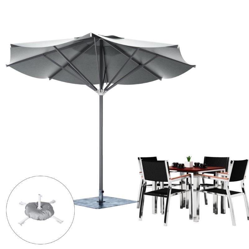 Large Outdoor Patios Umbrellas with Heavy Type Steel Crosses Base Regulable Tilts For Garden Beach Camping