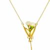 Elegantes Trendiges Bouquet-Verpackung Halskette Ohrringe Ringe Schlüsselbein Kann Eingesteckt Werden Blumen Schmuck Weibliche Schlüsselbein Kette Zubehör