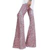 2025 Summer Women's High Waist Sequin Patchwork Wide-Leg Pants - European and American Casual Fashion Trend