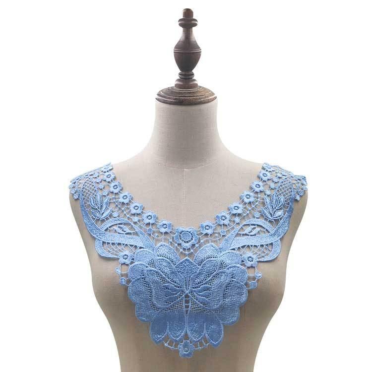 Guler din dantelă solubil în apă, Corsaj din dantelă, Guler fals gol, Accesorii vestimentare DIY, Dantelă pentru guler