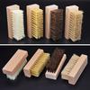 Reinigungsbürste mit festem Griff Trocken- Nassreinigung Weiche Naturborsten Multifunktionales Quadratisches Buchenholzdesign Reinigungsschrubber