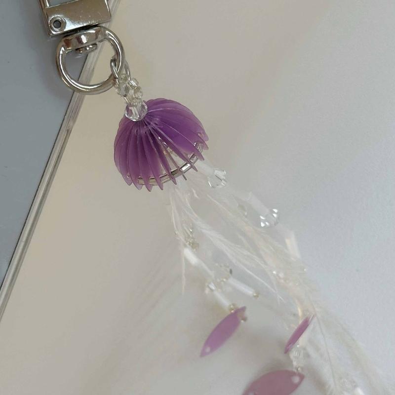 Unique Keychain Star Key Ornament Bag Pendant Delicate Jellyfish Decoration Aesthetic Bag Charm for Daily Party Use