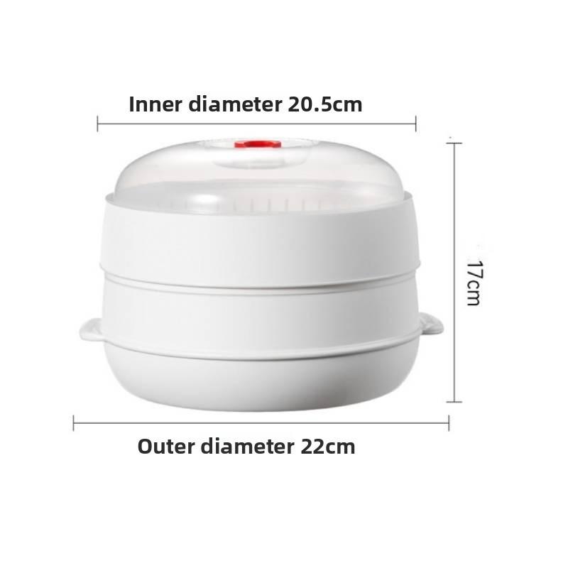 Microwave Safe Double Layer Steaming Basket Food Grade Plastic Steamer Tray For Home Cooking