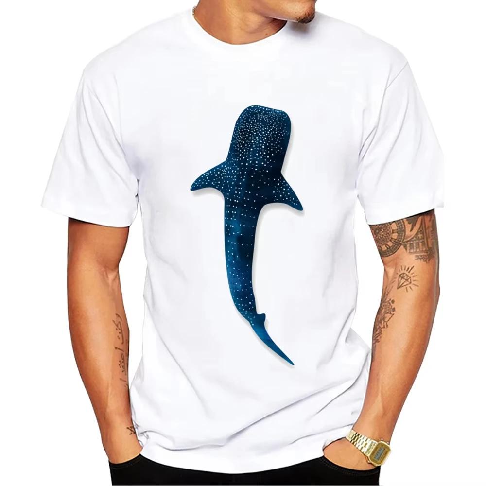 TEEHUB Top Vintage Squalo Balena Cerchio Martello Sciame Stampa T-Shirt 2D da Uomo Girocollo Abbigliamento Uomo Manica Corta
