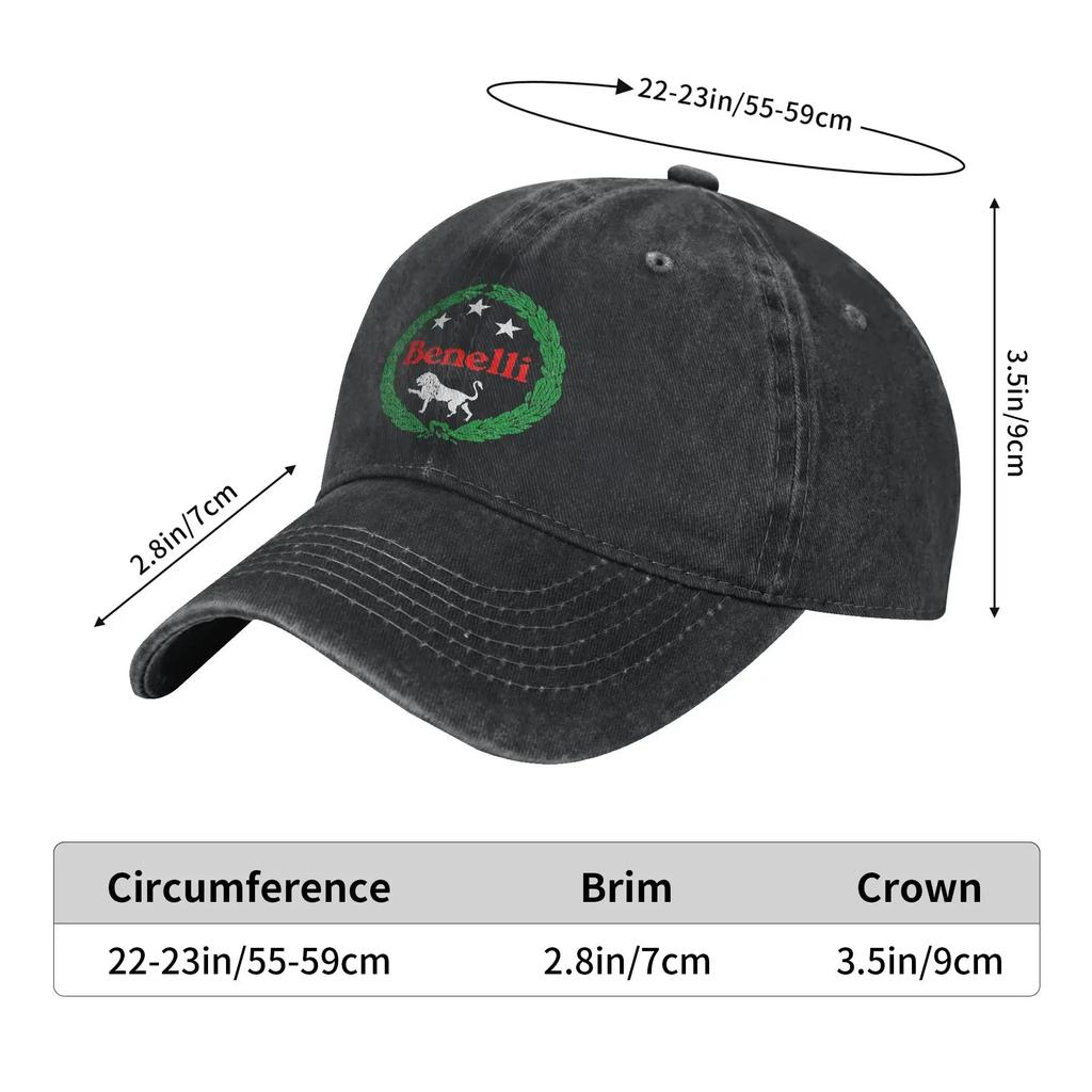 Casual Benellis Motorcycles Baseball Cap for Men Women Distressed Denim Snapback Hat  Outdoor Running Golf Adjustable Caps Hat