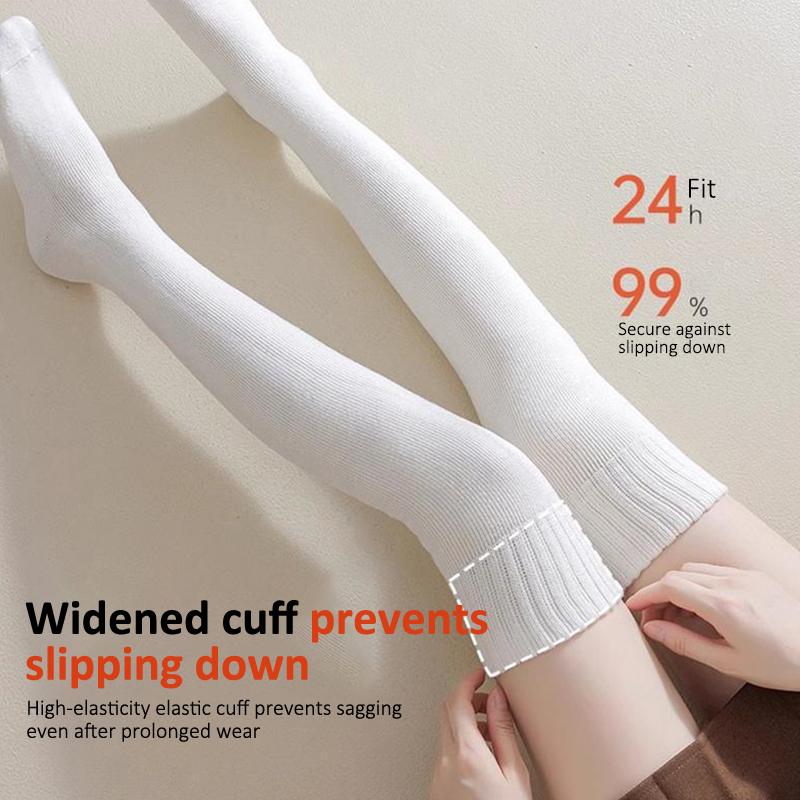 Winter Thigh High Socks For Women Fleece Lined Warm Over Knee Socks Non Slip Long Socks Jk Stockings