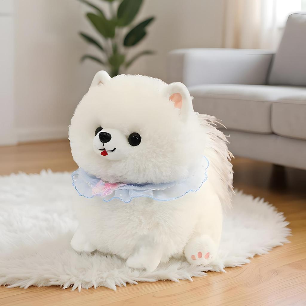 Realistic Puppy Plush Toy Dog Stuffed Animal Soft Cute For Kids Adults Gift Collection Home Bedroom Decor Comfort Companion
