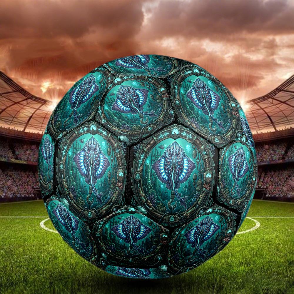 Electroshock Stingray Encounter Round Football Size 5 Adult Ball Suitable for Training Matches and Outdoor Team.