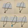 Star Pendant All-match Clavicle Chain Novel Leather Rope Cold Wind Necklace