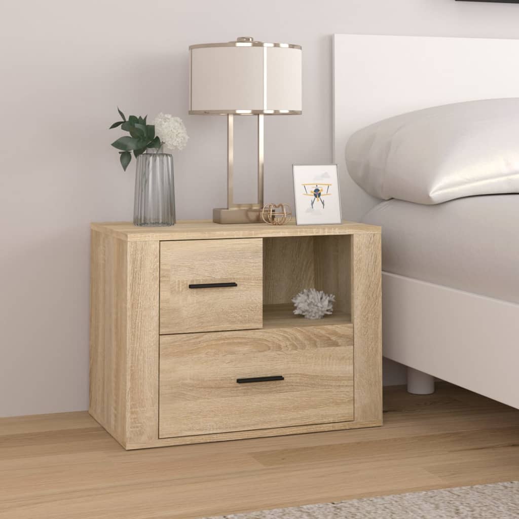 Nightstand Sonoma Oak Finish 60 x 36 x 45 cm Particleboard
