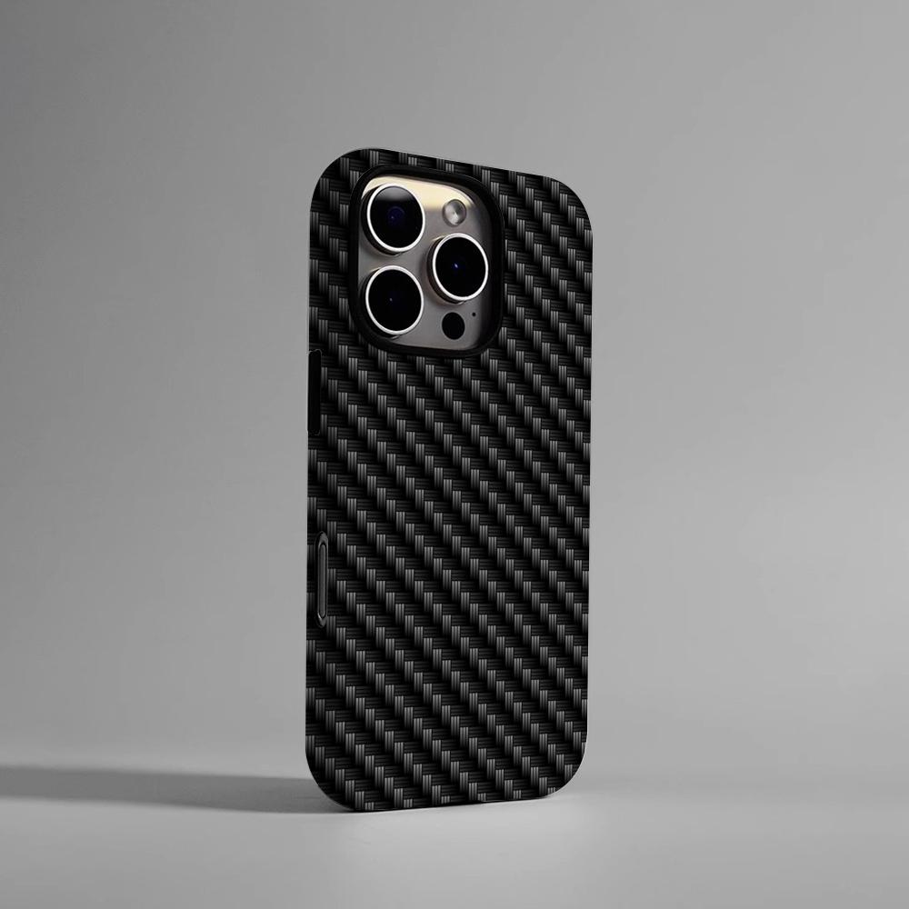 Carbon Fiber Pattern Painting Phone Case Hard PC For IPhone 16Promax 16 15 14 13 12 11 Pro Max Plus Glossy HD Cover