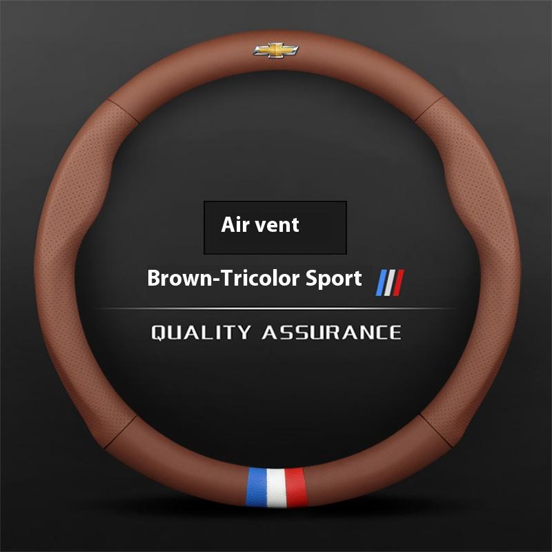 Leather Car Steering Wheel Cover For Chevrolet Malibu Sail Equinox Cruze Cavalier Menlo Bolt Aveo Onix Capti Cavalier Accessorie