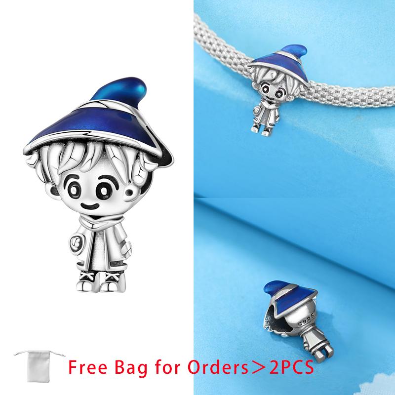 

Хэллоуин Фиолетовая Летающая Ведьма Бусины Подвеска Кролик Медные Шармы Подходят Женщинам DIY Оригинальный Браслет Ювелирные Изделия Интересный Подарок