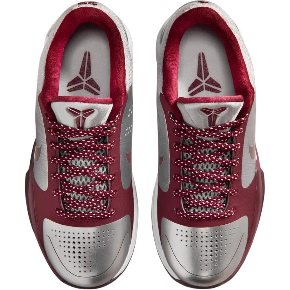 Nike Zoom Kobe 5 Rebound Breathable Support Low Top Basketball Shoes Silver Red Unisex HM9522-001