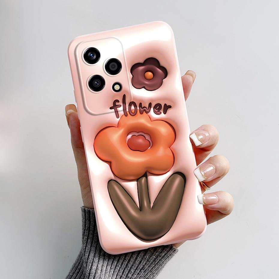 For Honor 200 Lite Case Astronaut Flower Soft Silicone Back Cover Phone Cases For Huawei Honor200 Lite Protective Bumper Funda