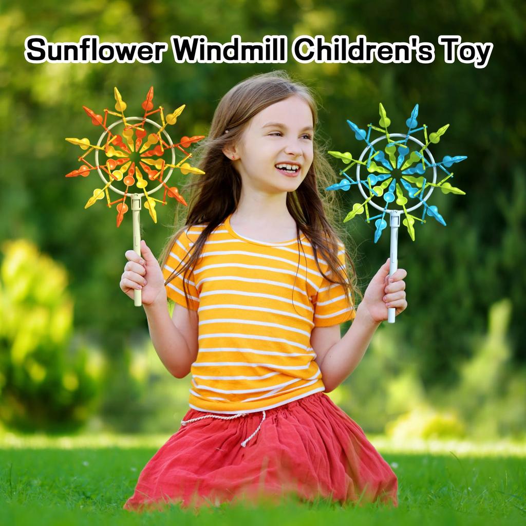 3d Carrot Windmill Rotating Colorful Sunflower Windmill Children's Toys Outdoor Decompression Toys