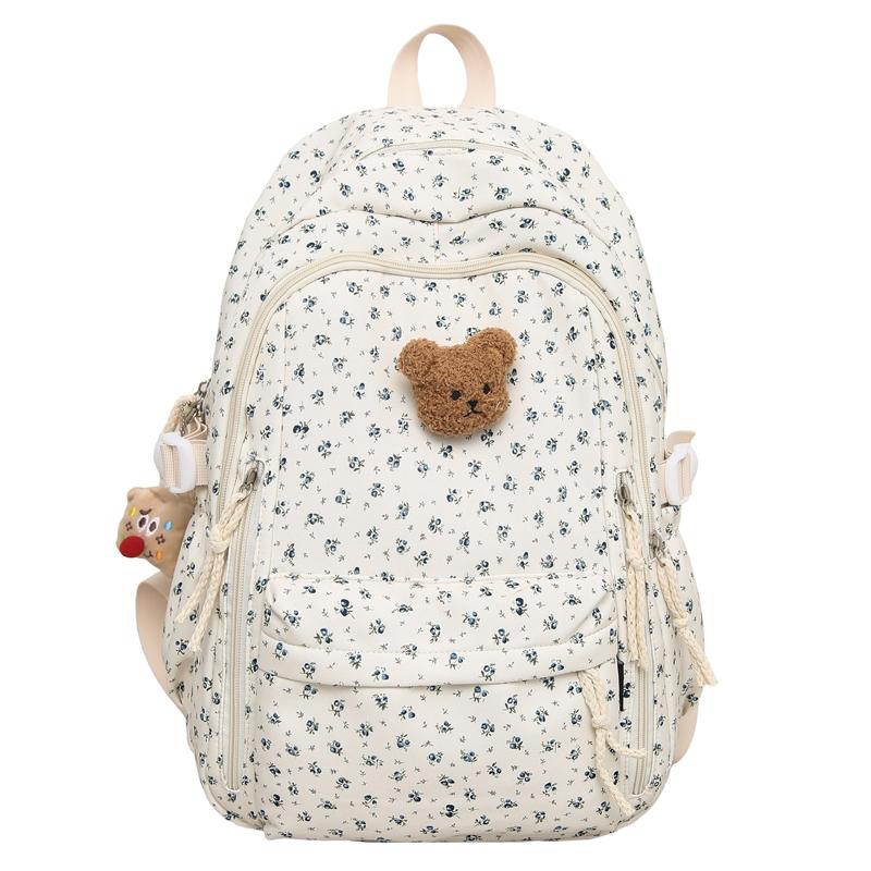 Printed School Bag Women's College Style Backpack Travel Backpack