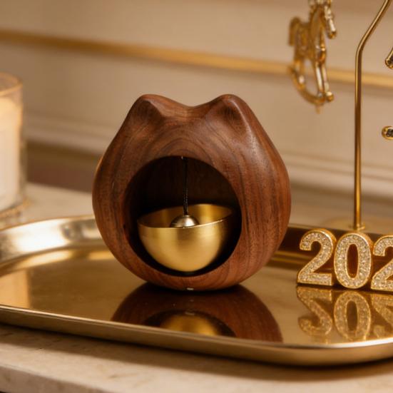 Manyetik Kapı Zil Çanı Ahşap Kedi Şeklinde Dükkancı Zili Kapı Açıldığında Dekoraatif Kapı Giriş Zil Çanı Veranda Bahçe Girişi Duvar Mağaza İçin