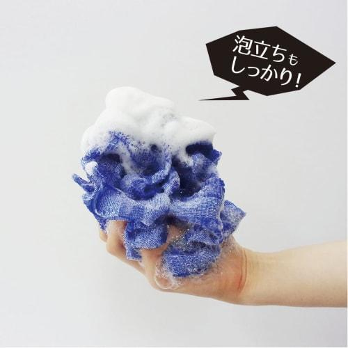 Ohe Körperhandtuch, Normal, ca.. 20cm x 120cm, Blau, Herrenhandtuch, Waschlappen, Nylonhandtuch, Reichhaltiger Schaum, Hergestellt in Japan