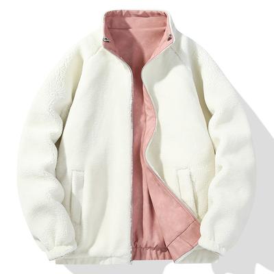 Autumn and Winter Thermal Jacket Loose Plus Size Double-sided Leather Jacket