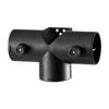 Diesel Heater Connector, 59mm Diesel Heater Duct Connector Accessories, T-shape 3 Way Air Vent Connectors with 2 90° Rotatable Valves, Black Joint